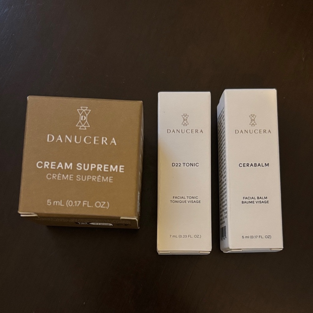 Danucera Women’s Skincare Trio Samples - Cream, Facial Tonic, Facial Balm